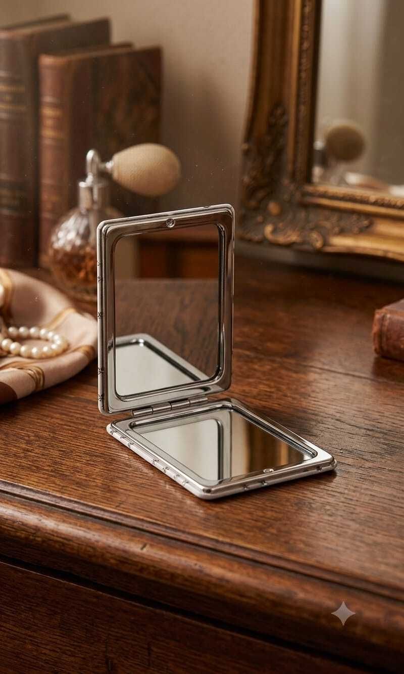 Pocket Makeup Mirror | Travel Friendly mirror squre hand mirror-image-2