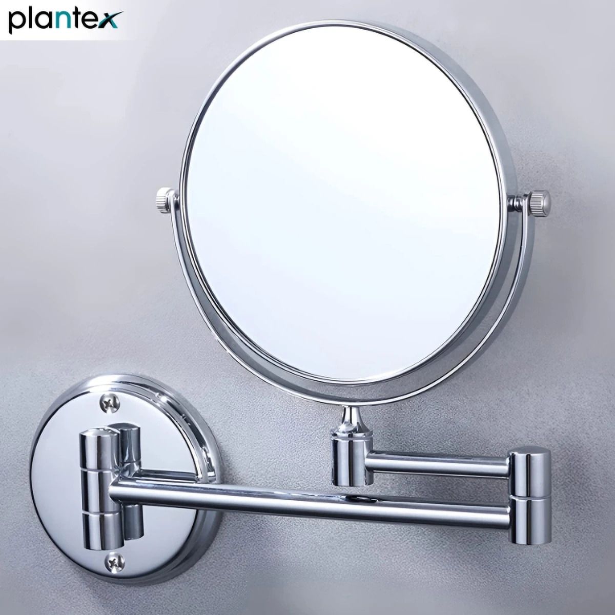 Brass/SS-304 Magnifying Makeup/Shaving Mirror/8 Inch/Chrome/5x/1x-Magnification-image-4