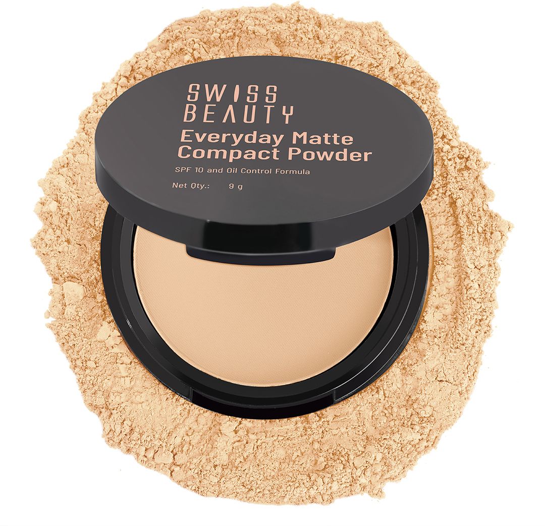 swiss beauty Airbrush Finish Compact | SPF 10 Smooth Matte | Oil Control Lightweight Compact-picture-38