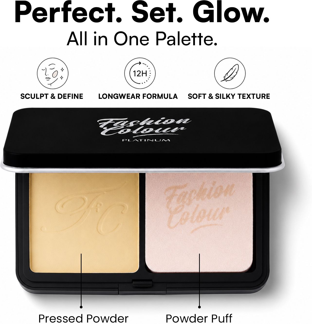 fashion colour Platinum Perfect Match Face Powder Upto 11 hrs of Lightweight Coverage 10G Compact-picture-11