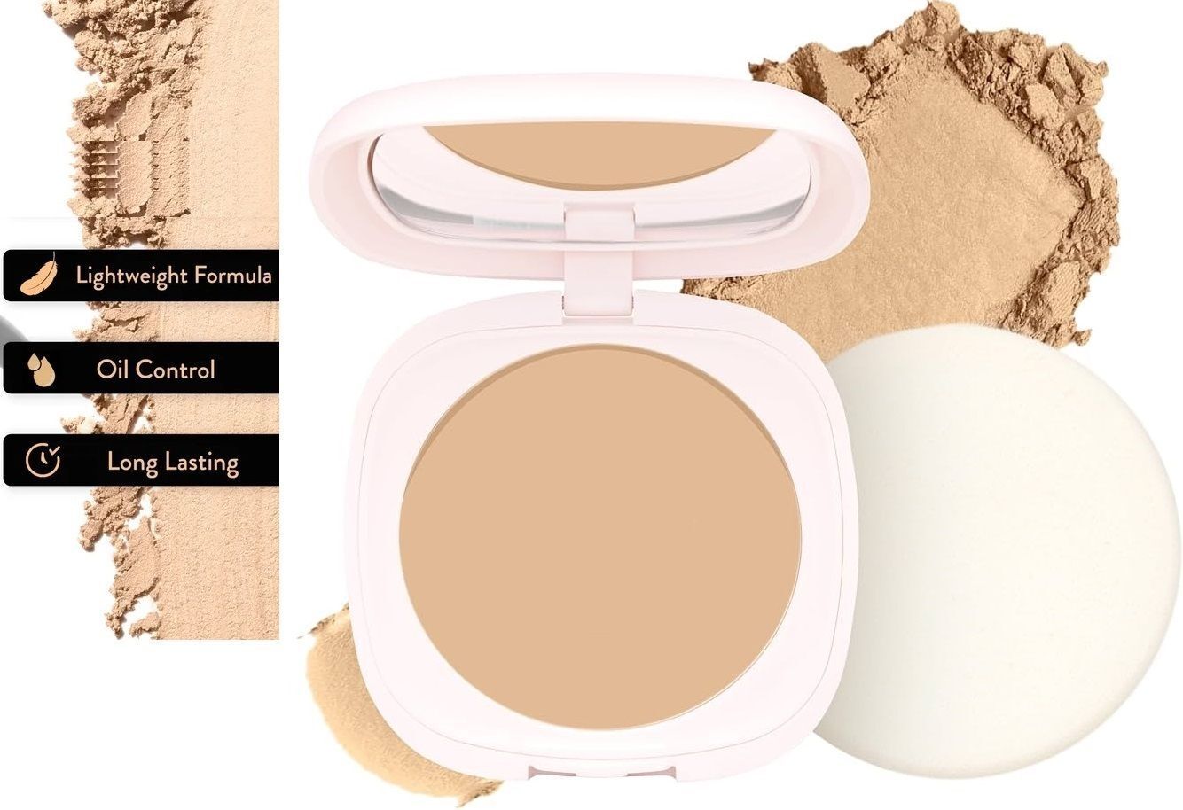 neycare Natural Waterproof Compact Powder for Face Oil Control Natural Matte Finish Compact-picture-15