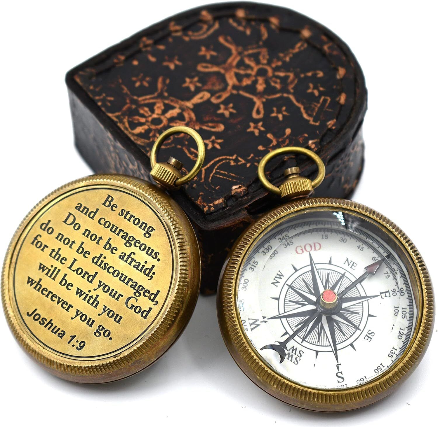mssi Vintage Brass Pocket Compass with Quote & Leather Case_01 Compass-picture-37