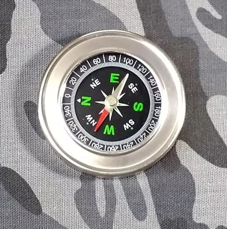 Stainless Steel Directional Pocket Magnetic Compass-Pack of 1 Compass