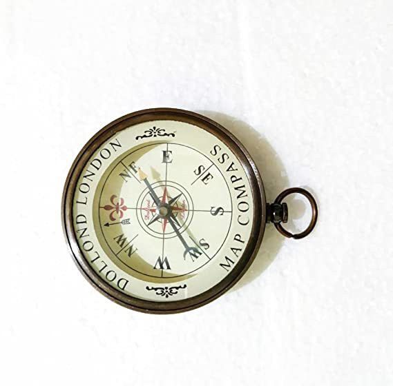Antique Vintage Dollond London Brass Map Compass For Trekking Hiking Camping Compass-image-12