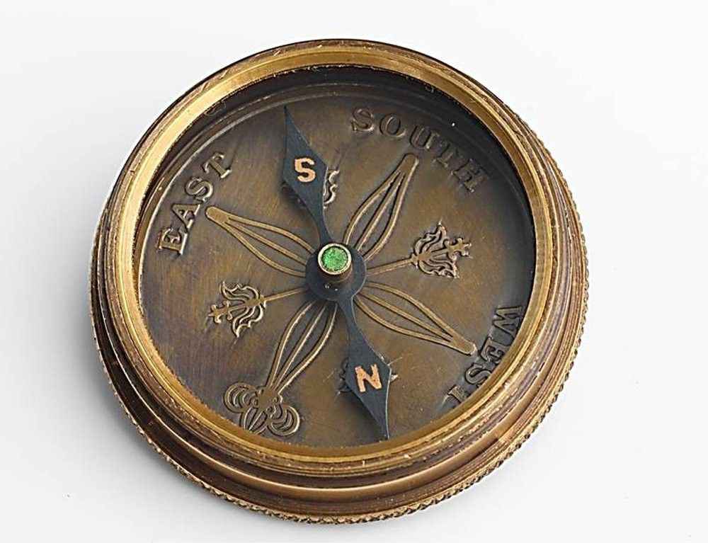 antiquet Brass Compass with Leather Compass-picture-32
