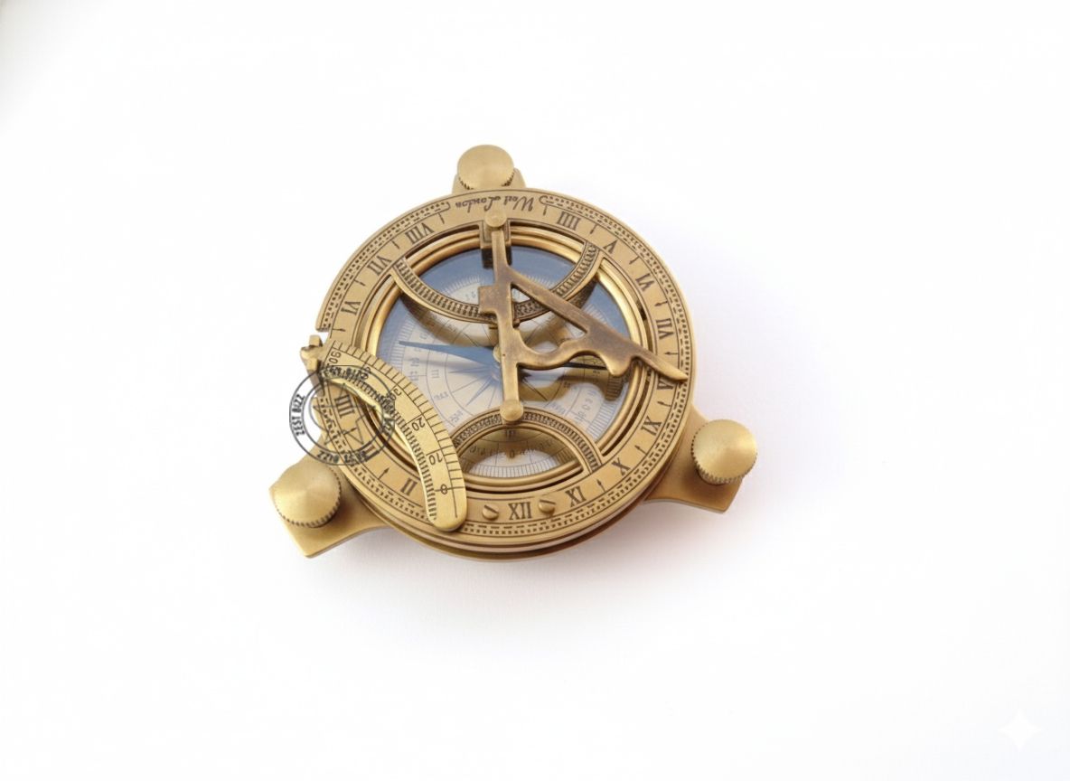zest bizz Brass Antique 4 Inch Sundial Compass Antique Camping XOAN Compass-picture-12