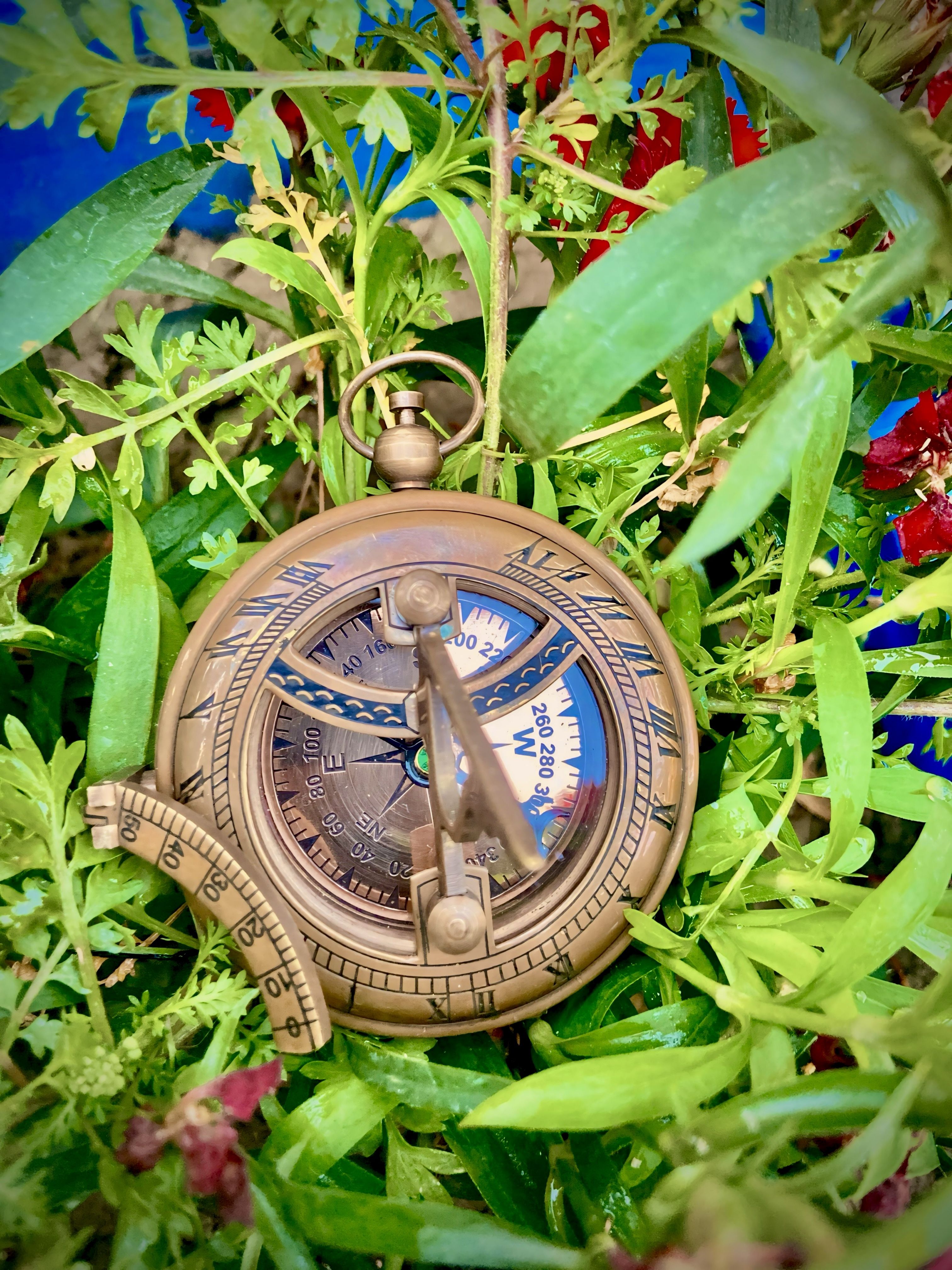 ayans hub PUSH BUTTON SUNDIAL COMPASS Compass-picture-33