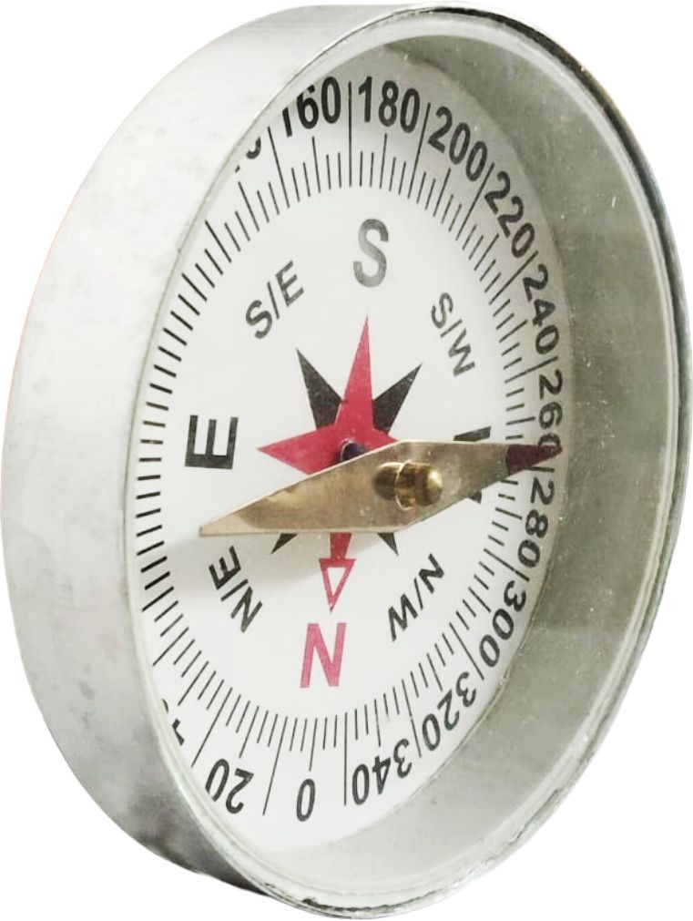 Professional Magnetic Compass 75mm, Metal Body with Glass Front Compass