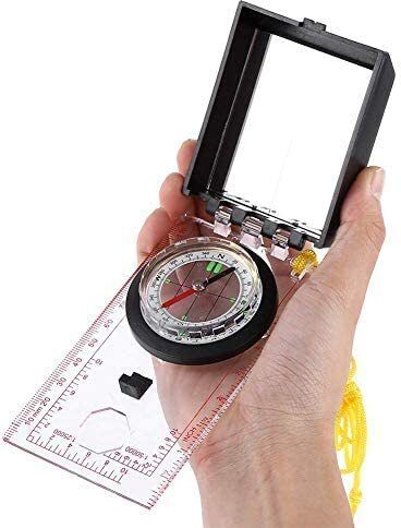 mass pro Military Folding Compass with Mirror & Map Ruler Compass-picture-10