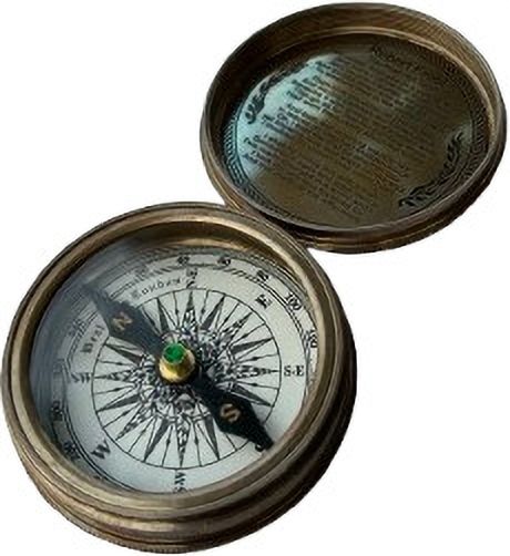 Finish Brass 3 Inch Compass Maritime Stanley London 1885 Compass Antique Compass-image-5