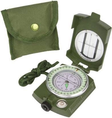 izone Military Lensatic Prismatic Army Green Camouflage Matte Compass (Green) Compass-picture-42