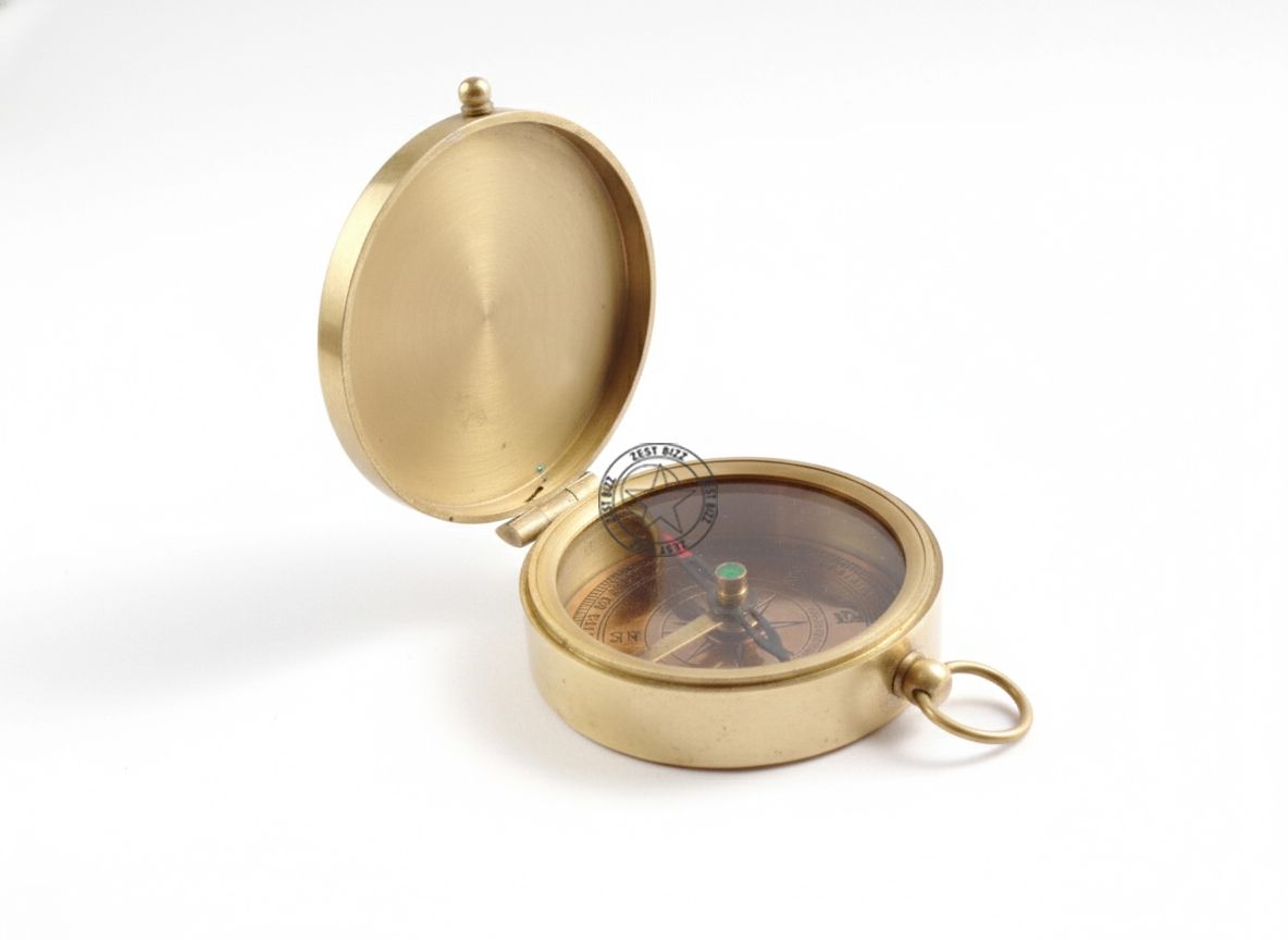 Brass 2 Inch Compass Sundial Compass ZLWK Compass-image-1