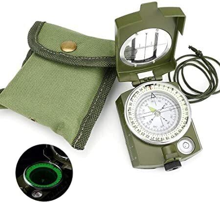 jmall ™Metal Waterproof Compass,Camping Compass Fluorescent Pointer Compass-picture-19