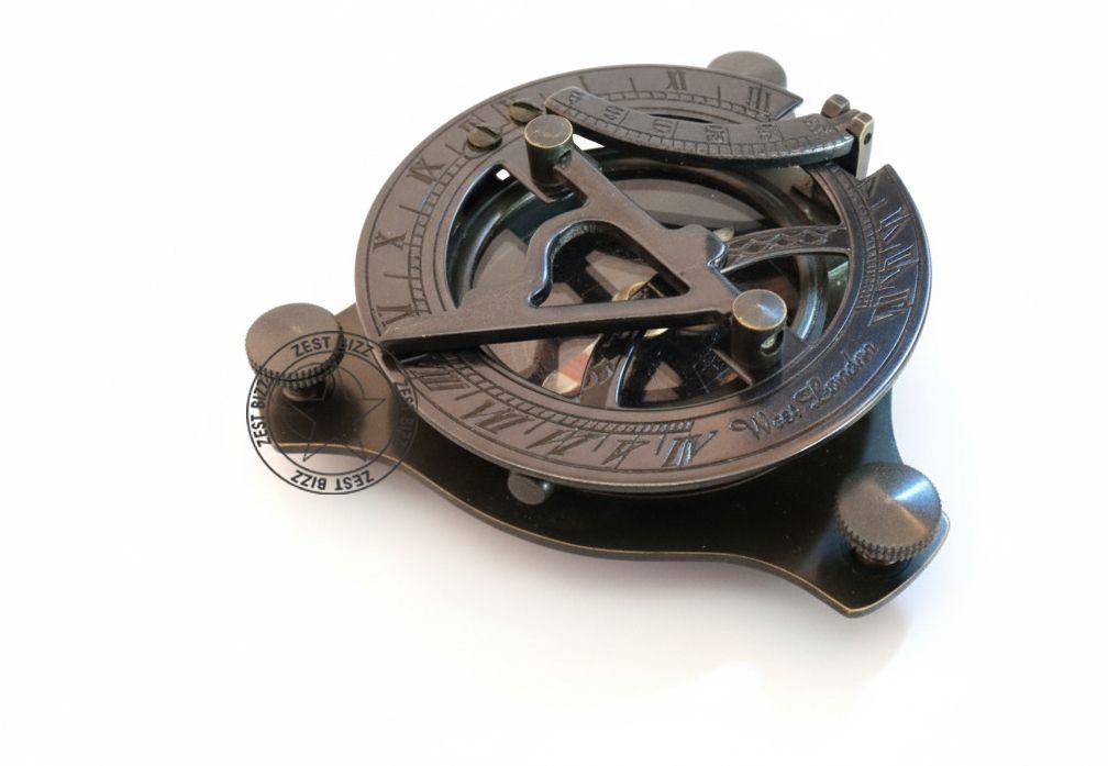 Antique 3 Inch Sundial Compass Great Gift Item BVGF Compass-image-23