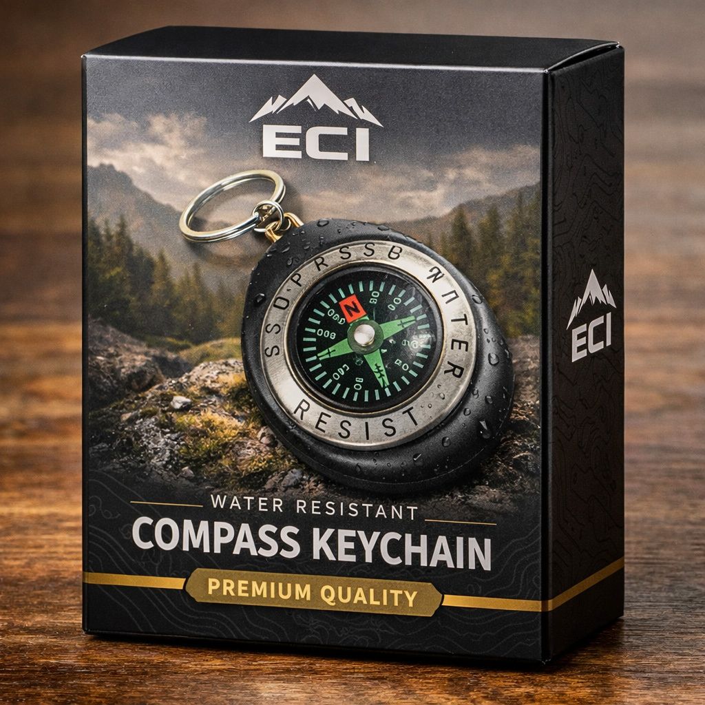 eci Water‑Resistant Compass Keychain Compass-picture-42