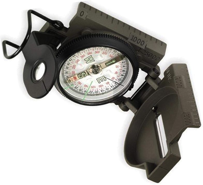 Multifunctional Folding Metal Hand Held Lensatic Waterproof Army Outdoor Camping Compass-image-2