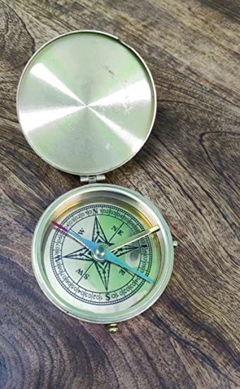 Vintage Engraved Compass, Directional Magnetic Pocket Compass, With Wooden Box Compass-image-29