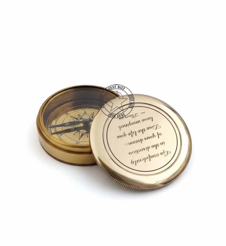 Brass 2 Inch Sundial Compass JKIU Compass-image-14