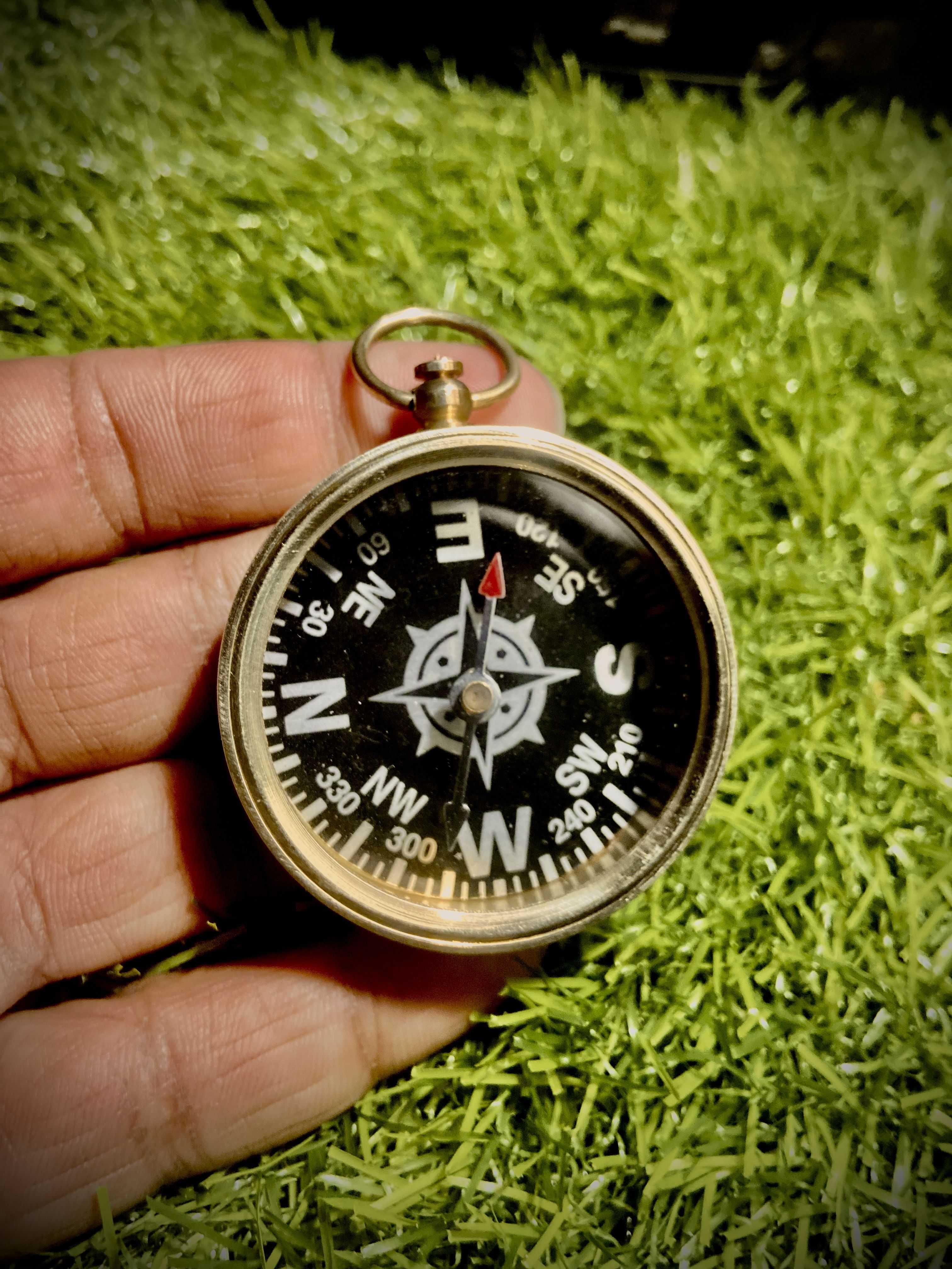 ayans hub Brass Pocket Compass Compass (Gold) Compass-picture-40