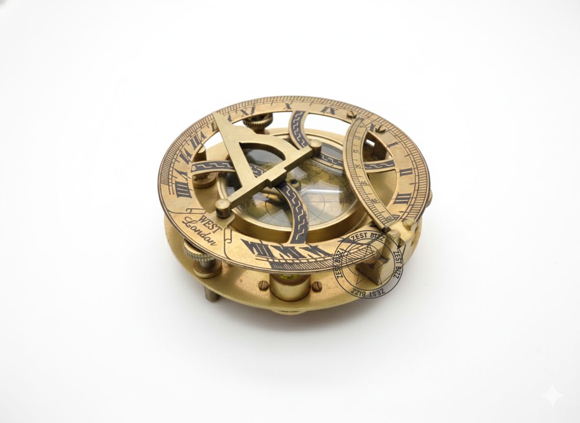 Brass Antique 2 Inch Sundial Compass Compass-image-22