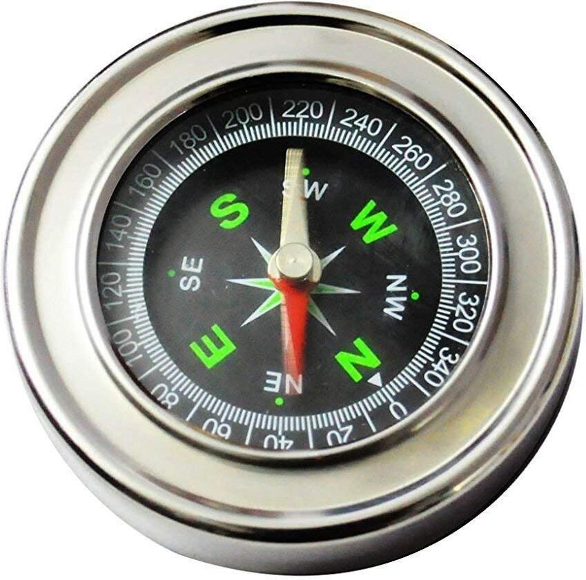Magnetic Compass Fengshui Hiking Camping-Silver Compass-image-20