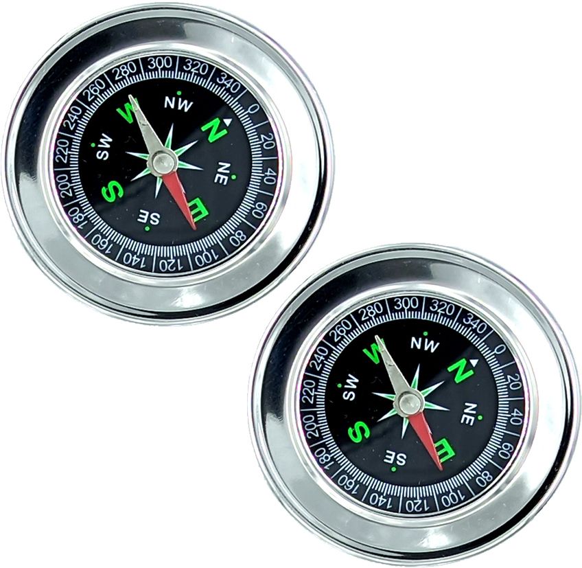 Pack of 2 High Quality Directional Magnetic Steel Compass For Adventure Compass