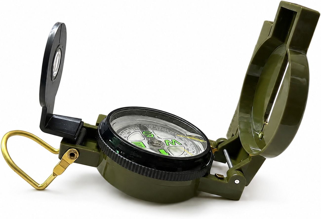 Military Lensatic Sighting Compass for Navigation, Map Reading & Hiking Compass-image-29