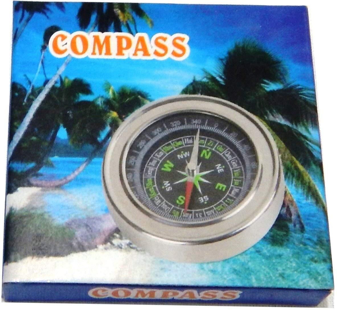 xydrozen Stainless Steel Directional Magnetic Compass for Travel-Silver Compass-picture-34