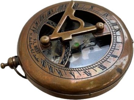 nikki Brass Sundial Compass Antique Polished Push Button Compass Collectible Gift Compass-picture-34