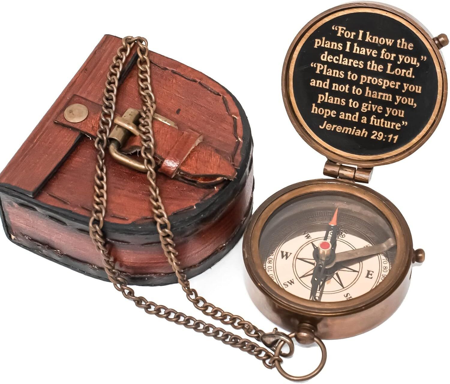 rinm Brass Compass With leather case For Campaigning Tourist Hiking Compass-picture-36