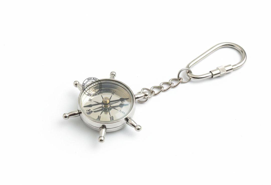Nickel Brass 2 Inch Sundial Compass Great Gift Item BVGF Compass-image-23