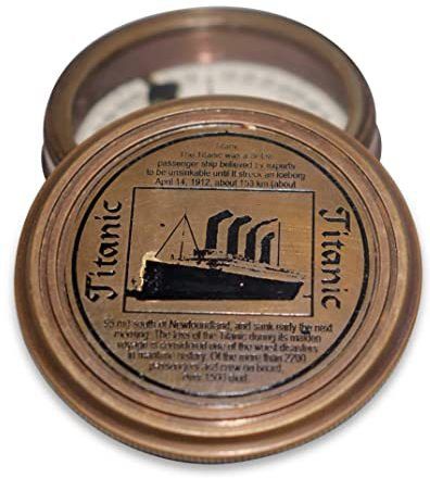 Brass Pocket Compass in Wooden Box Compass-image-36