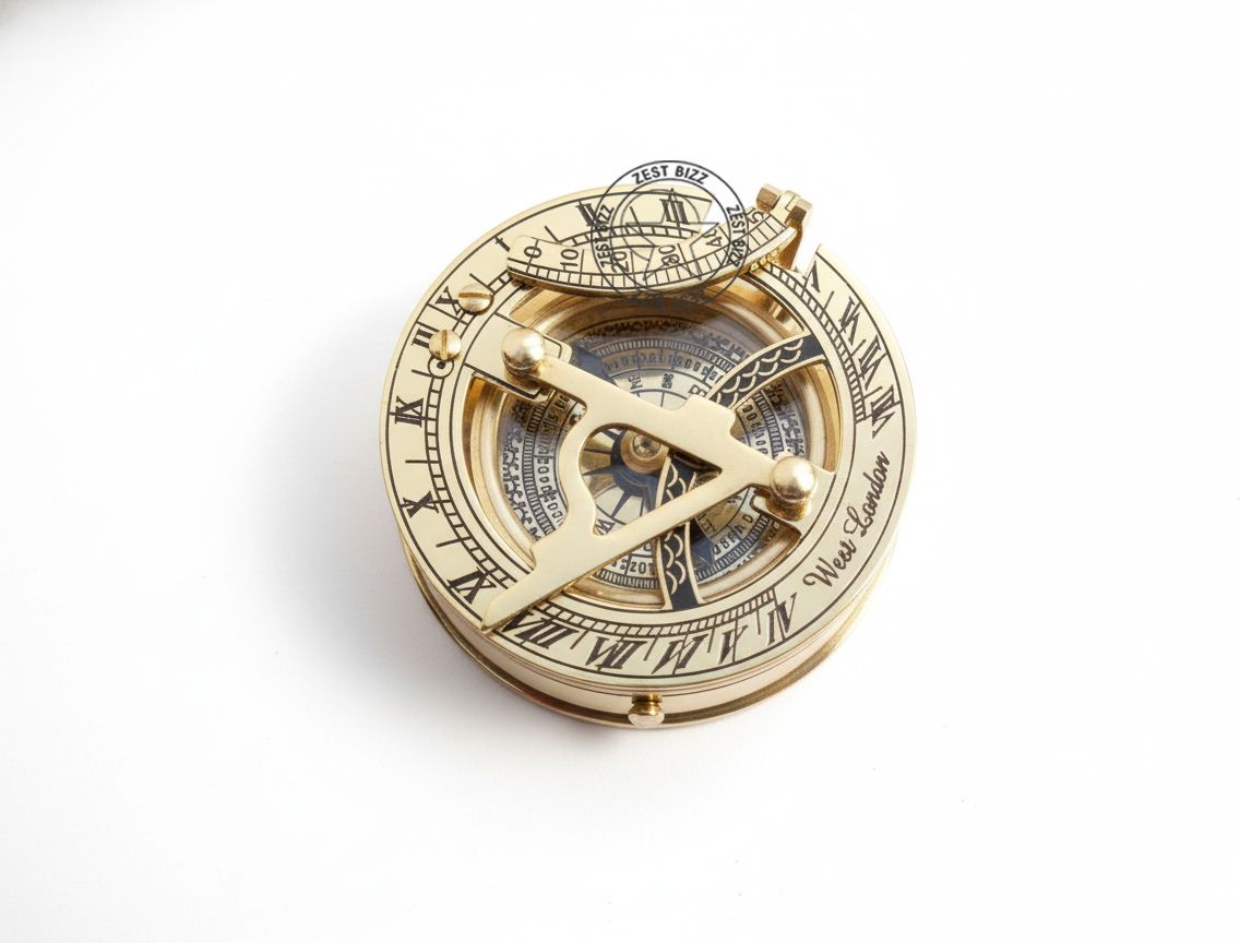zest bizz Brass 2.5 Inch Sundial Compass ALHE Compass-picture-15