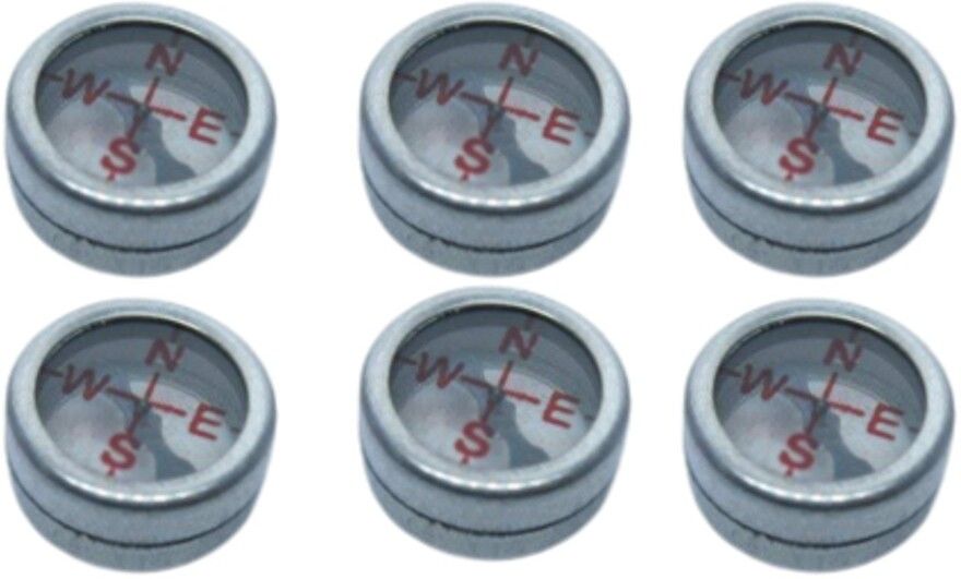 Magnetic Compass Both Side Glass (Pack of 6) (Size 20mm / 2cm) Compass