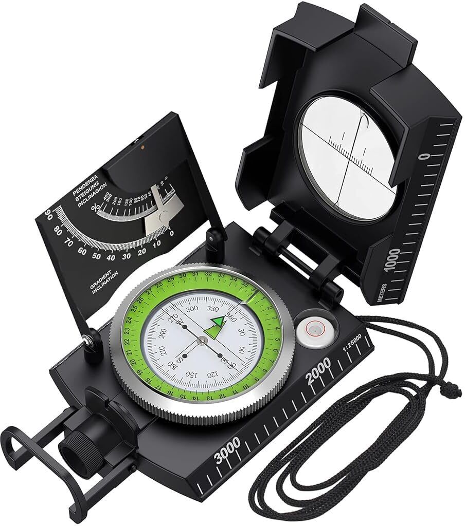 zorbes High Precision Military Compass with Glow Dial for Hiking Camping Compass-picture-11