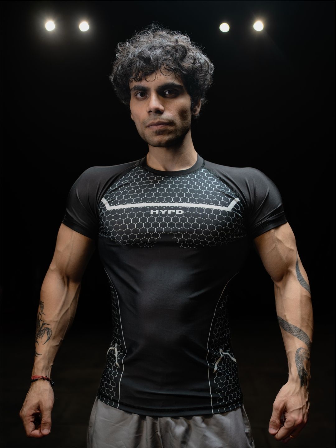 hypd Legacy Compression T-Shirt for Men | Slim Fit Gym Workout Top | Stretchable Sp Men Compression-picture-13
