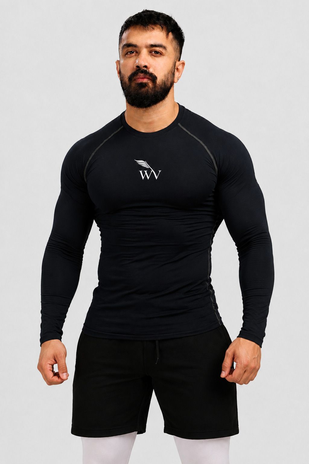 Slim Fit Gym & Workout Top Breathable Sportswear Men Compression Men Compression-image-3