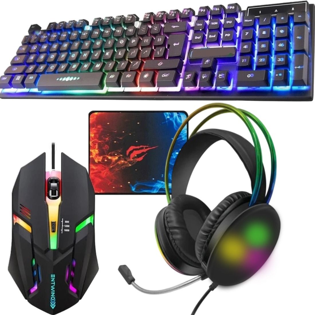 ENTWINO 4 in 1, Gaming Keyboard Mouse Combo With Gaming Headphone + Mousepad Combo Set Designed for Gaming-picture-11