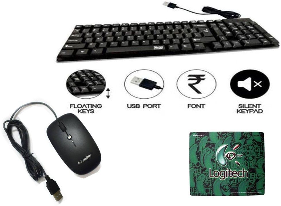 Prolite 3 in 1 combo (keyboard,mouse,mousepad) Combo Set-image-34