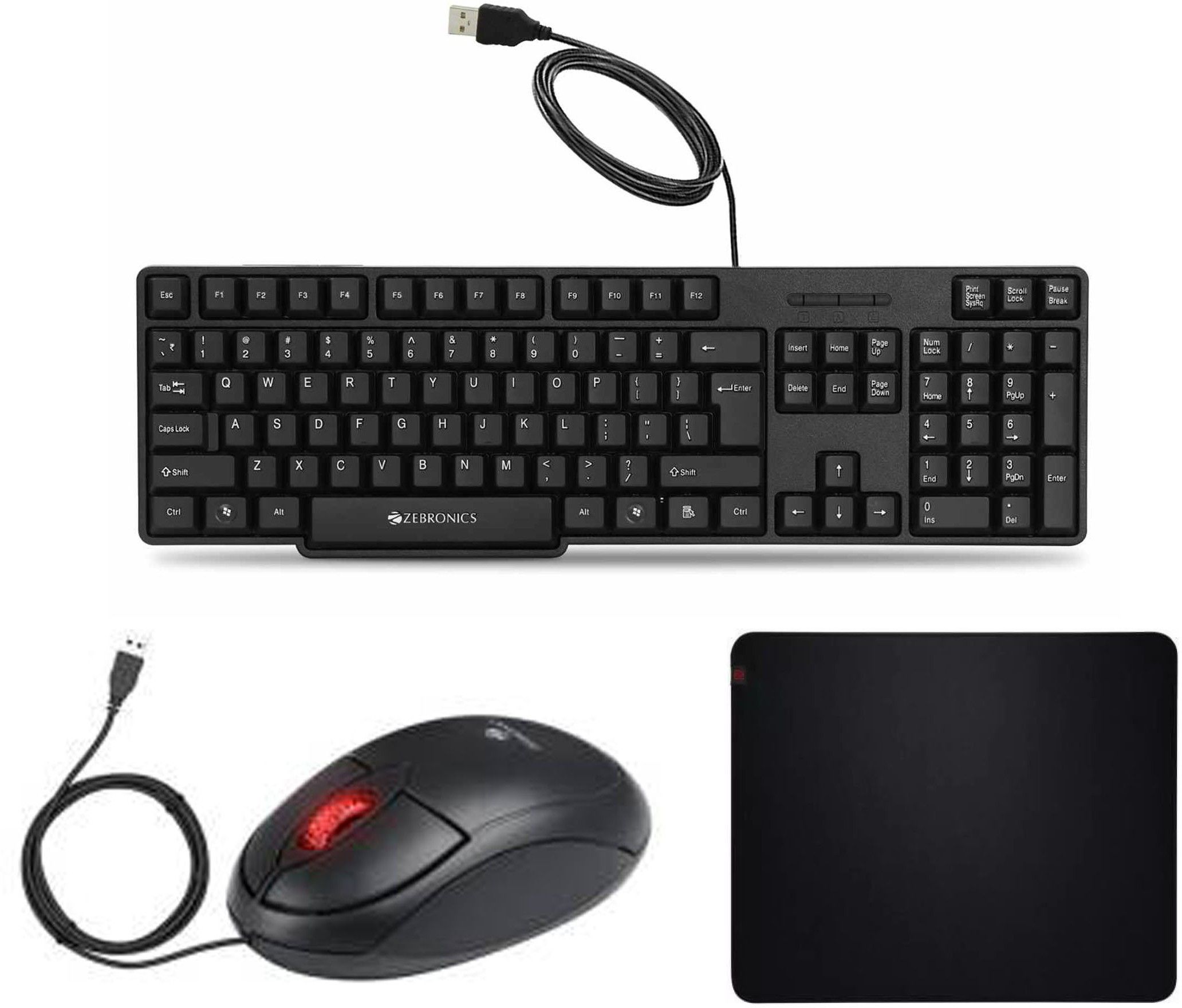 ZEBRONICS K20 Wired Keyboard, Rise Wired Optical Mouse and Mouse PAD Combo Set-picture-26