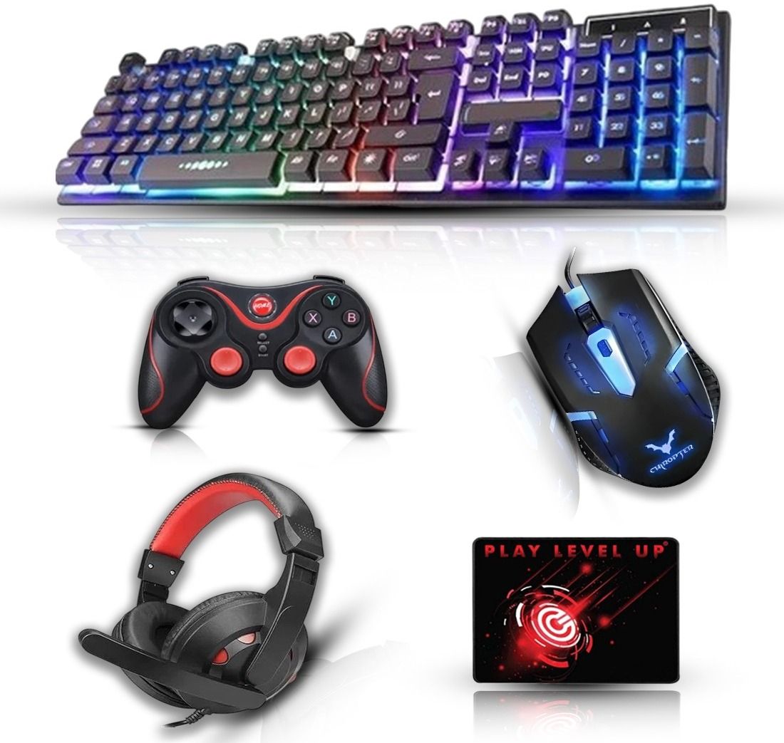 ENTWINO 5-1 Gaming Keyboard Mouse With Gaming Headphone & Game Pad + Mousepad Combo Combo Set Designed for Gaming-picture-47