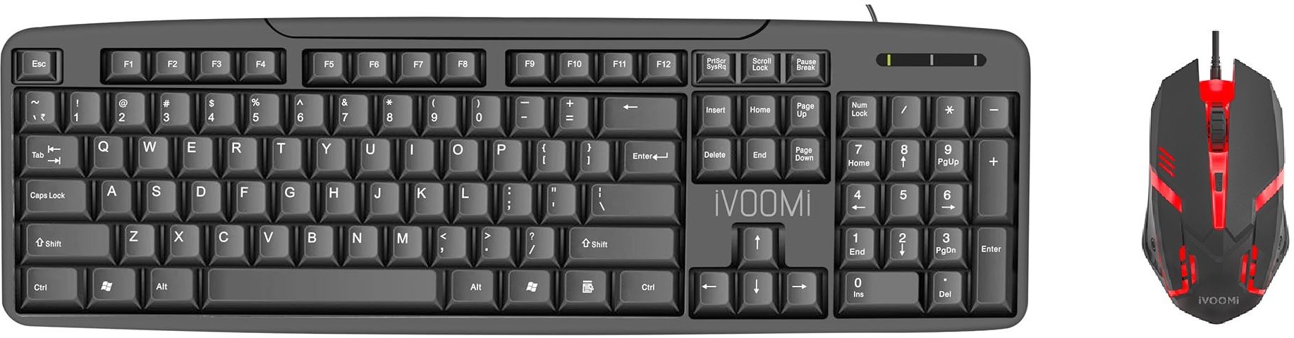iVoomi Hero wired Keyboard + Robot Wired Mouse Combo Set-image-12