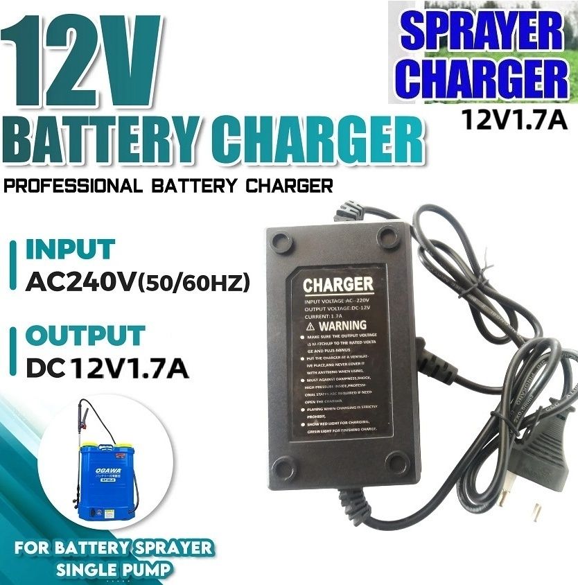 12V 1.7A Agriculture Sprayer Pump Charger Battery Operated Spray Machine Charger SMPS Supply Electric Power Adapter for Backpack Sprayer Water Pump Motor Charger Square Wave Inverter-image-33
