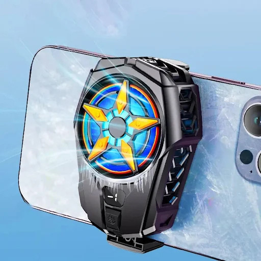 Mudo LED Temp Display Gaming Fan for Mobile Cooling - Android & iPhone Ready Combo Set image 1
