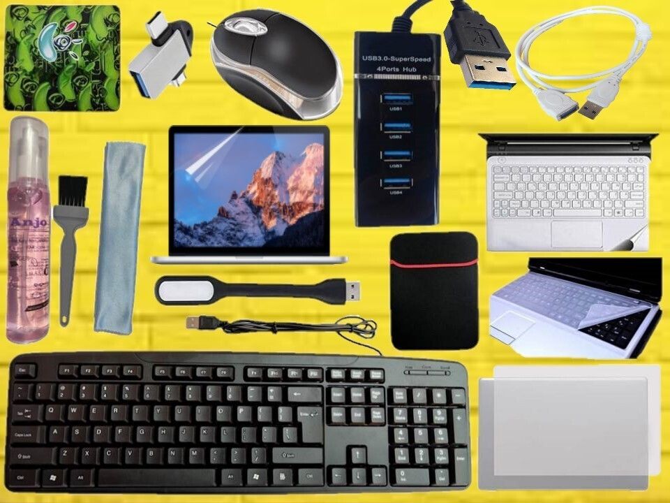 ANJO KeyboardLEDMouse-3Hub-Pad-3n1Clnr-OTG2in1-LED-Ext-Skin-15.6iScrn&KeyGuard&Sleeve Combo Set-picture-20