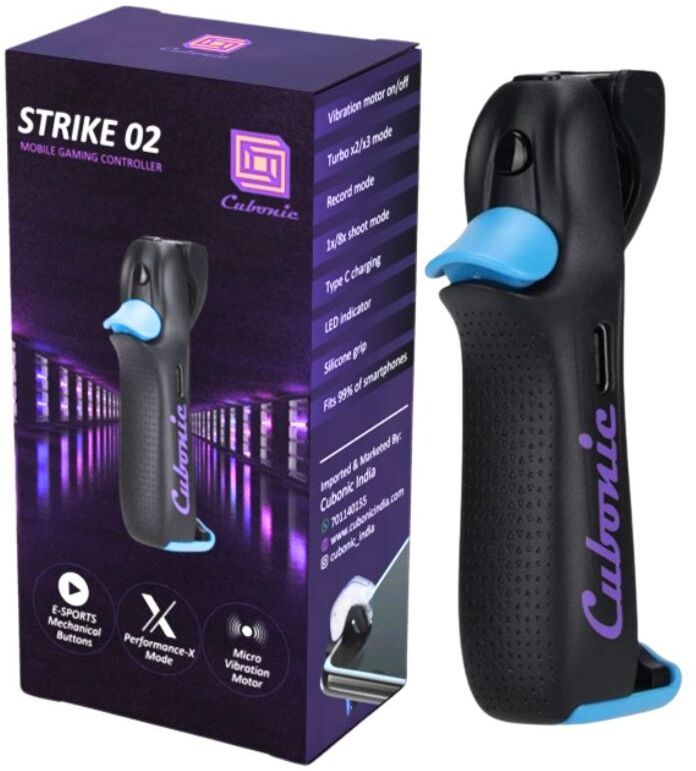 Cubonic Strike02 Gaming Capacitive Haptic Touch Rec-Turbo Mode Mobile Trigger Controller Combo Set-image-17