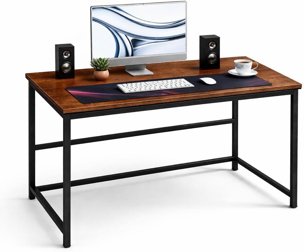 Computer Desk with Metal Frame | Study & Office Table for Home Engineered Wood Office Table-image-46