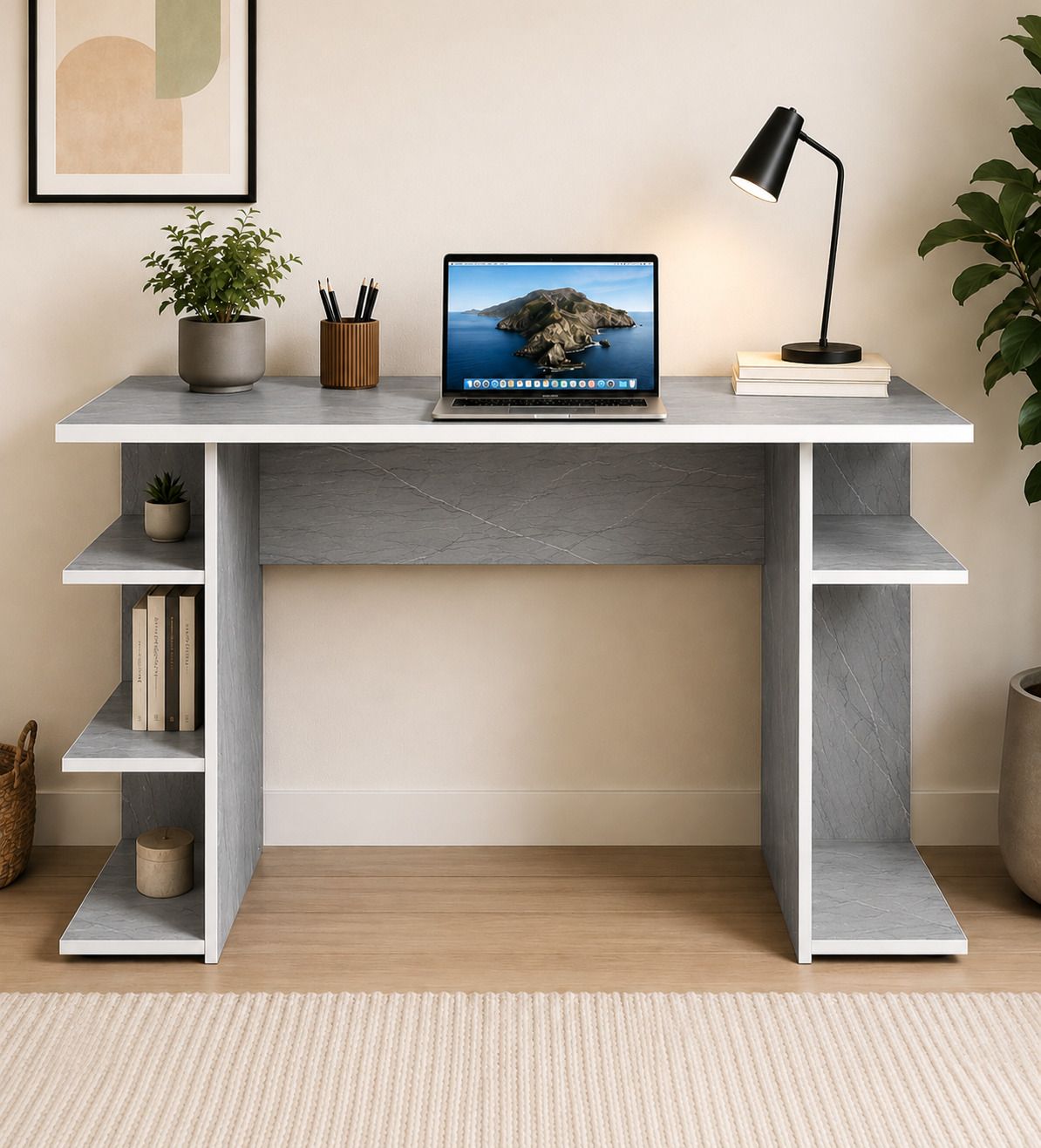 us dzire Computer & Laptop Table with Storage | Work from Home Desk | Modern Study Table Engineered Wood Computer Desk-picture-26