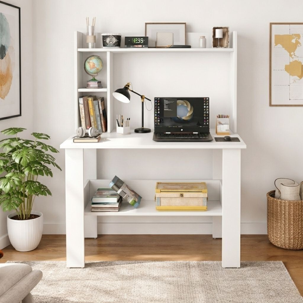 spyder home decore Portable Workstation Computer Desk with Storage, For Office, Home Engineered Wood Computer Desk-picture-17