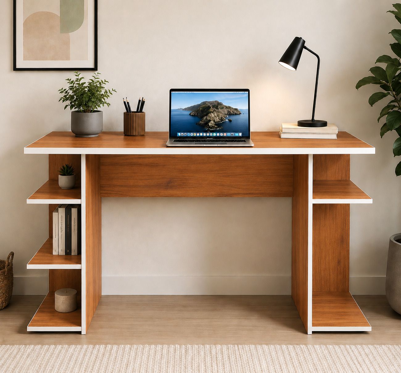 us dzire Computer & Laptop Table with Storage | Work from Home Desk | Modern Study Table Engineered Wood Computer Desk-picture-48